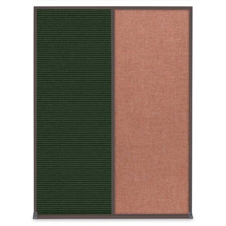 United Visual Products Single Door Radius Plus Corkboard, 24"X UV8001PLUS-GOLD-MEDGRY